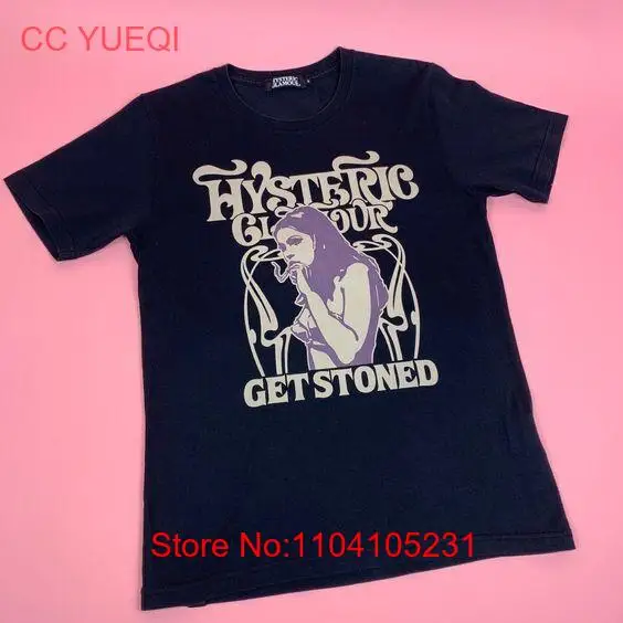 hysteric glamour get stoned short sleeve black shirt men women KV20839