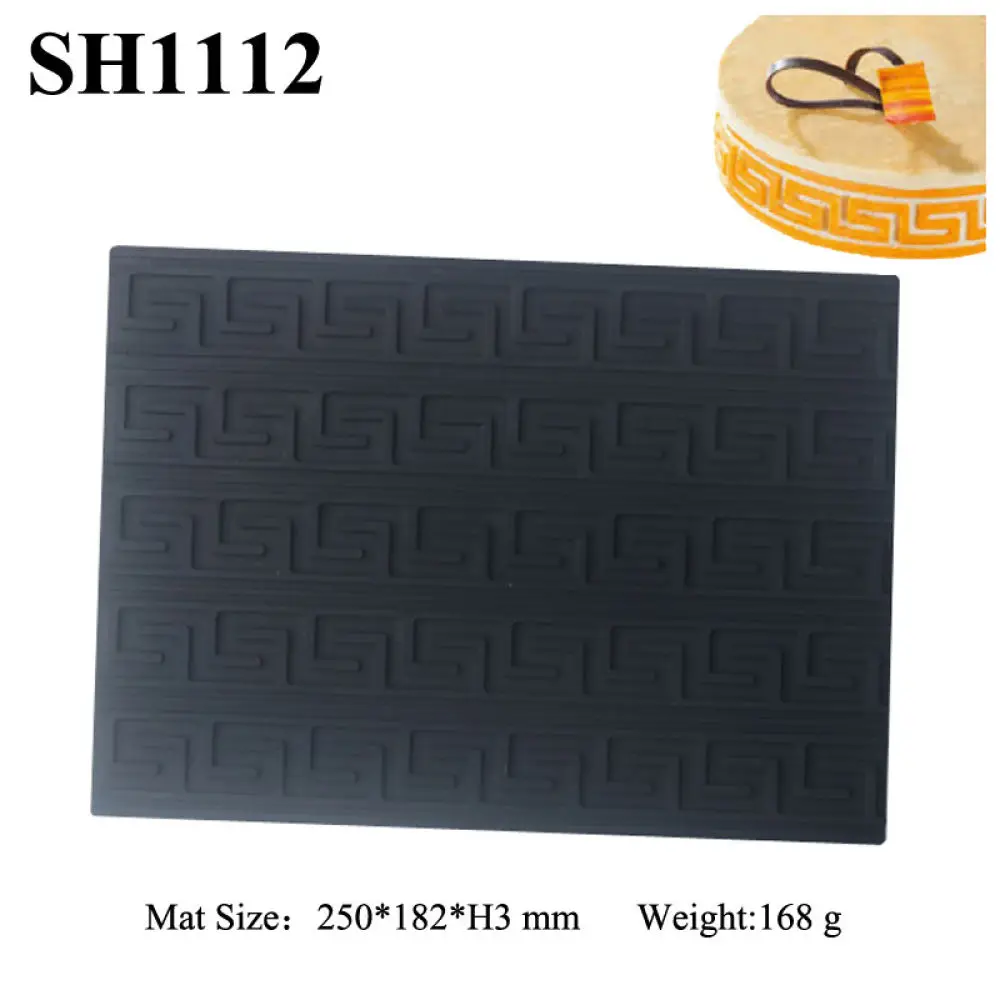 Silicone Cake Texture Mat Black Fondant Embossing Mold Mousse Edge Decorating Tool Kitchen Baking Supplies Pastry Impression