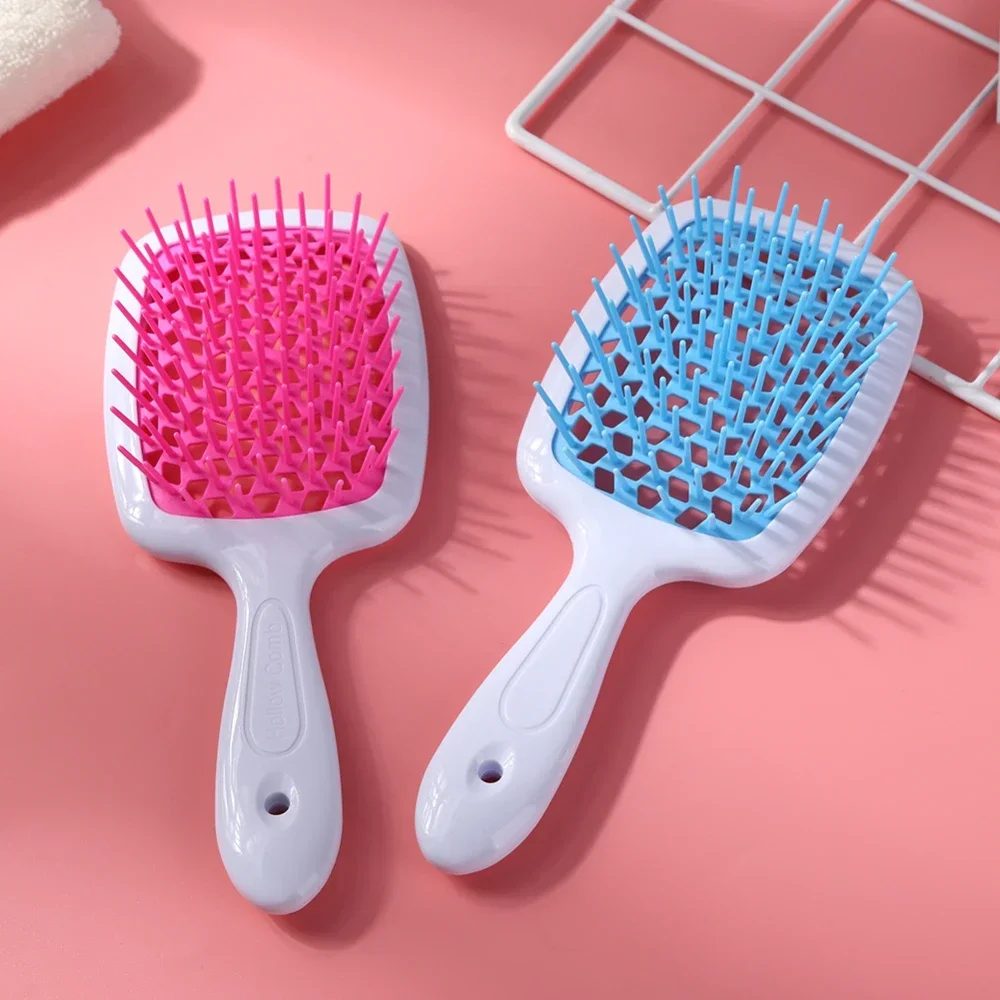 Large Plate Massage Combs Hollow Out Hair Brushes Tangled Hair Combs Detangling Hair Brush Barber Accessories