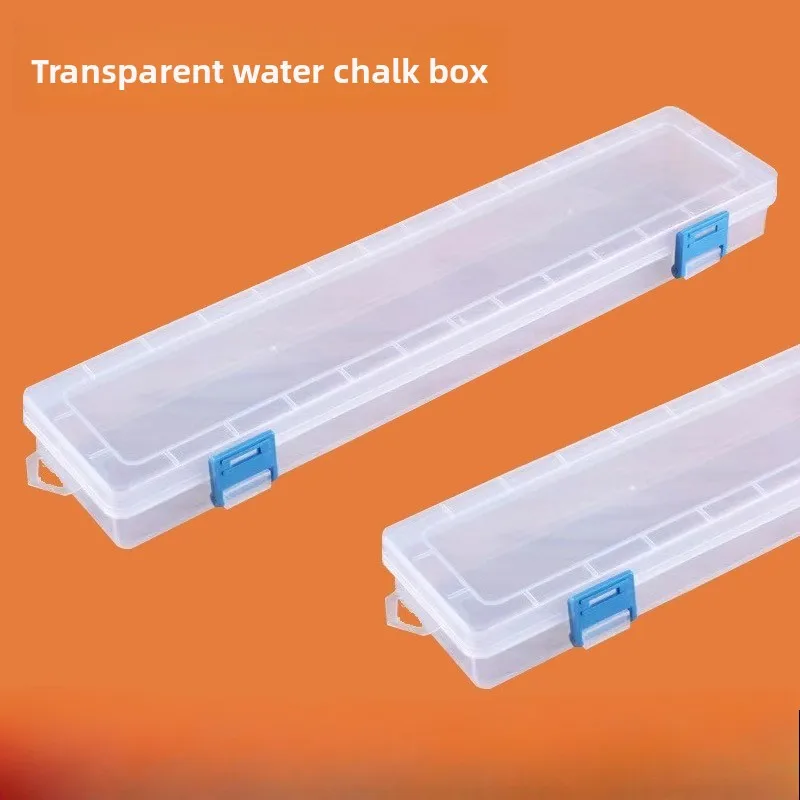 Extended Blue Buckled Paint Brush Box Transparent Storage Case for Watercolor Oil Acrylic Brushes Art Student