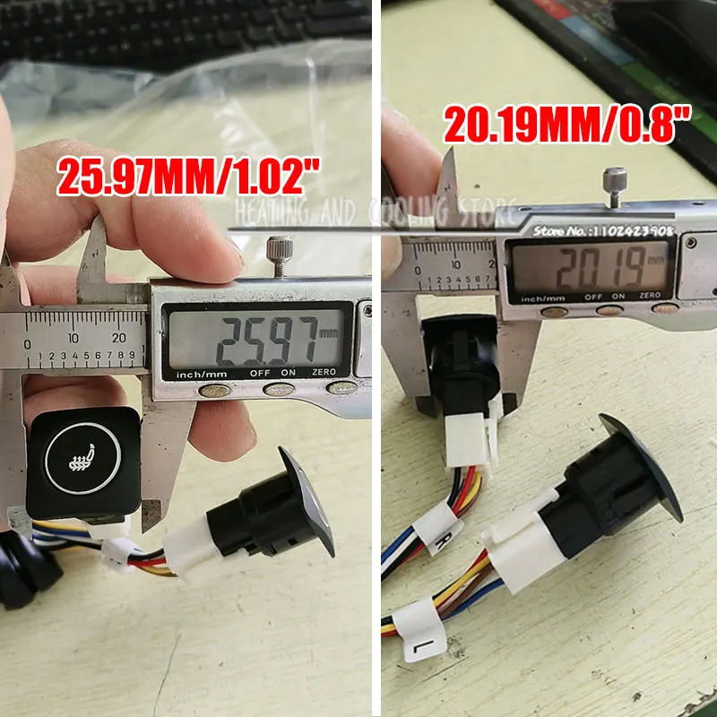 Universal 12V Car Seat Heater Switch Auto Heating Switch Replace Car Heated Seat Pads 3 Level Switch Auto Winter Warmer Cushion