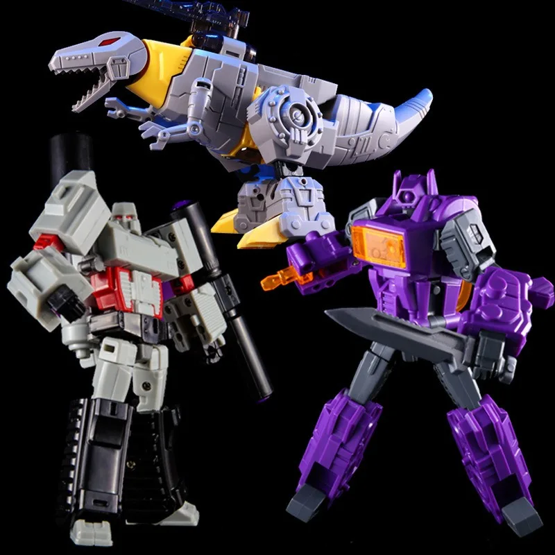 

Hasbro Authorized Transformers, Hand-Spelled Model Steel Cable Dinosaur Gun Wei Shockwave Qingtian Assembled Version