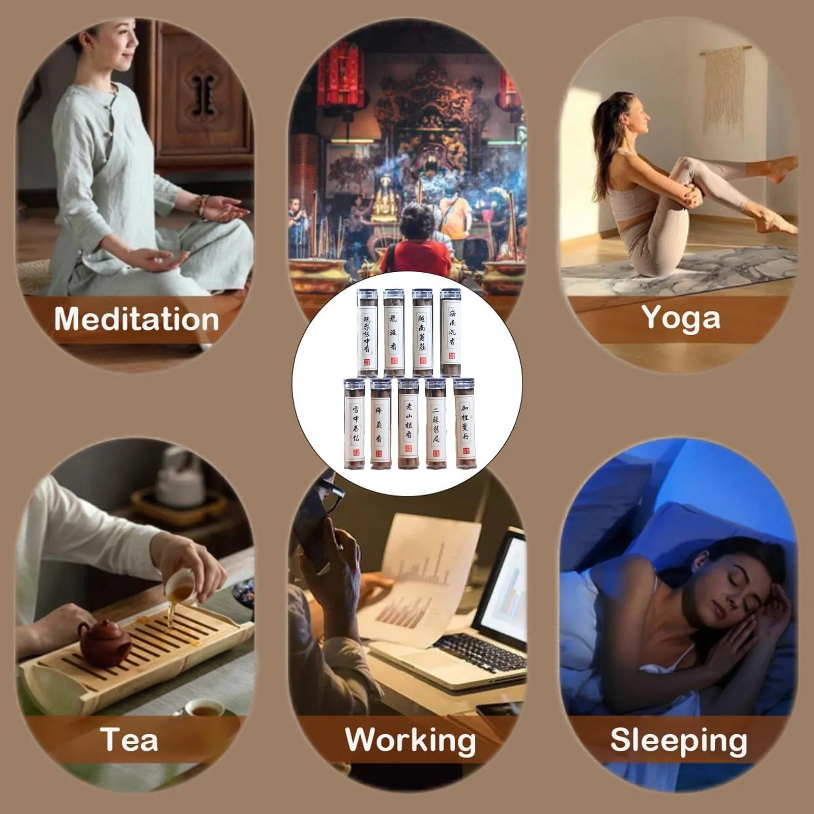 Aroma Tablets Aromatherapy Essential Oil Roll On For Meditation Yoga Tea Working Sleeping Relaxation Sleeping Working Drinking