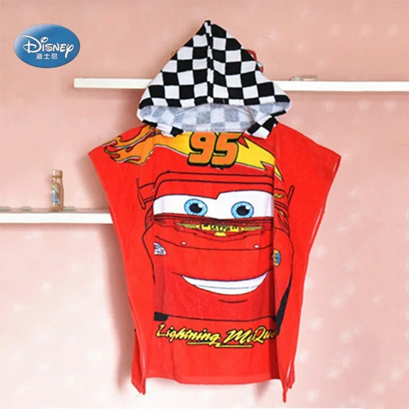 

Disney Cartoon Baby Hooded Towel Dumbo Winnie Mc Queen Car Bathrobe Cotton Bath Towels Boys Girls for Kids 60x120cm