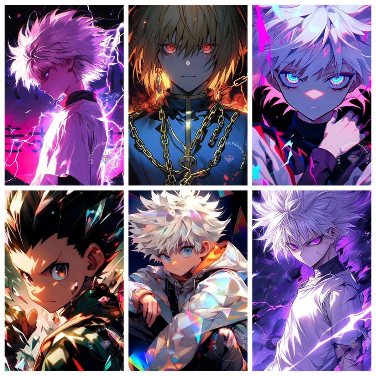 Kit de pintura al óleo por números Hunter x Hunter Gon Freecss Killua Zoldyck Kurapika lienzo DIY imágenes por números decoración del hogar