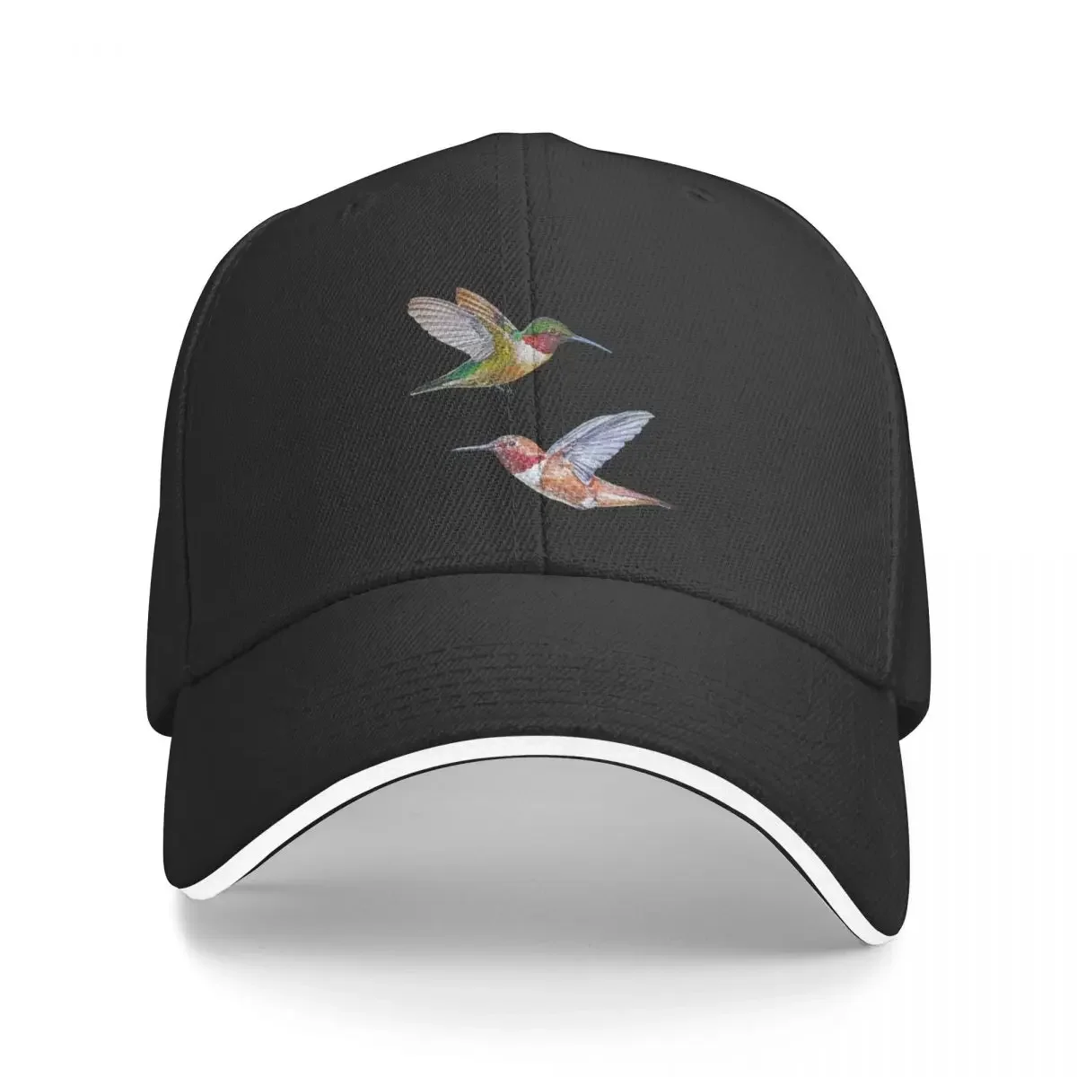 Hummingbirds set (Rufous & Ruby throated) Cap Baseball Cap sunhat Hat female winter Men's