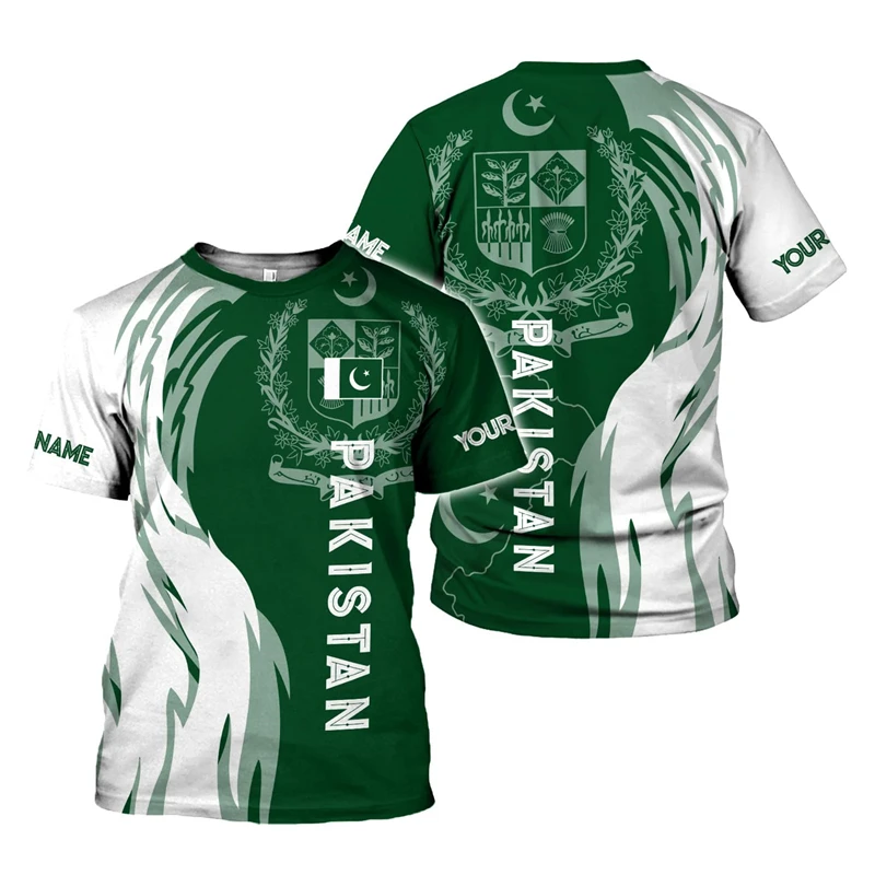 Pakistan Flag 3D Print Men's T-shirts For Men Clothing Summer Unisex Short Sleeve Tops Fashion Tees Streetwear Harajuku T Shirt