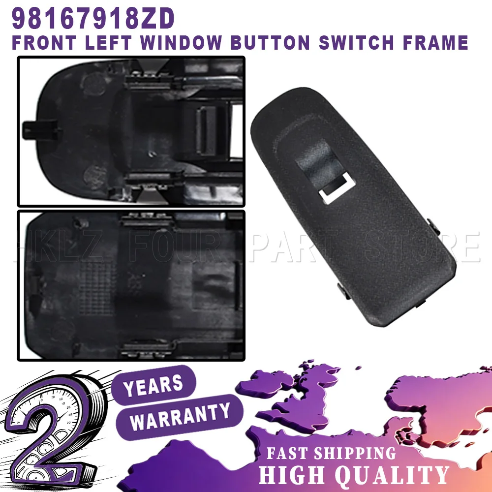 New For Peugeot Partner Rifter Mk4 K9 Citroen Berlingo Front Left Window Button Switch Frame Easy Installation car accessories