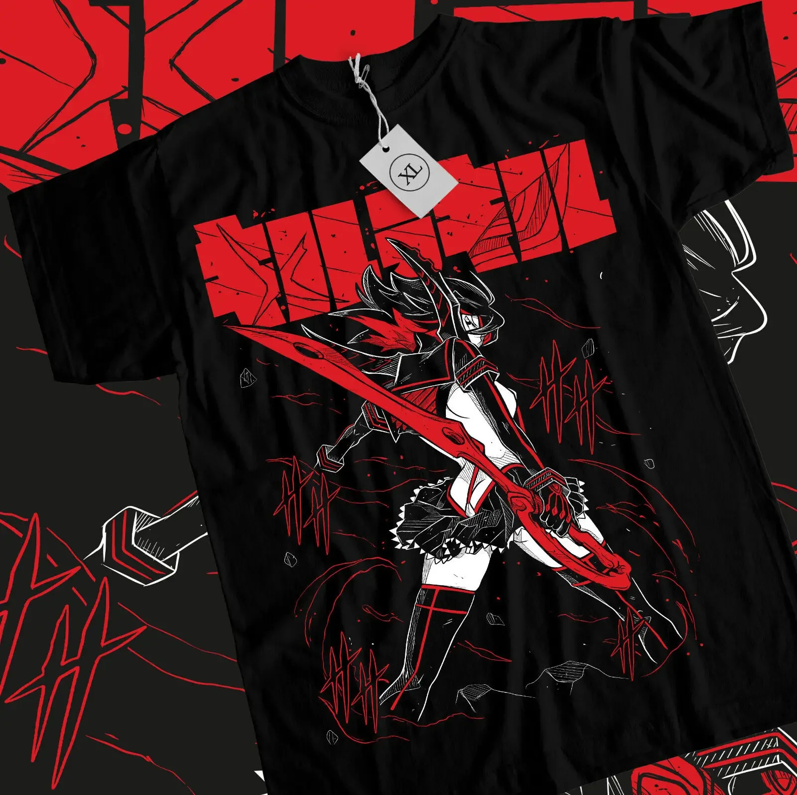 Kill la Kill Ryuko T-Shirt Girl anime ryuko matoi senketsu Black Shirt All Size