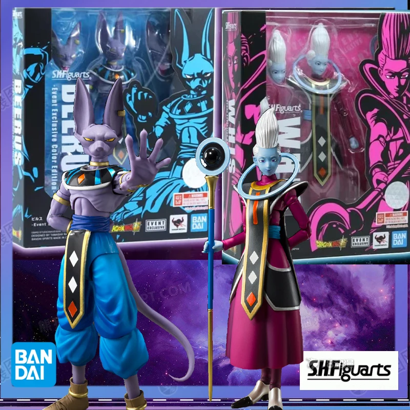 Bandai ORIGINAL  SHF DRAGON BALL SERIES BEERUS WEISS -EVENT LIMITED COLOR EDITION-  Anime Action Figure Assembly Model Toys Co