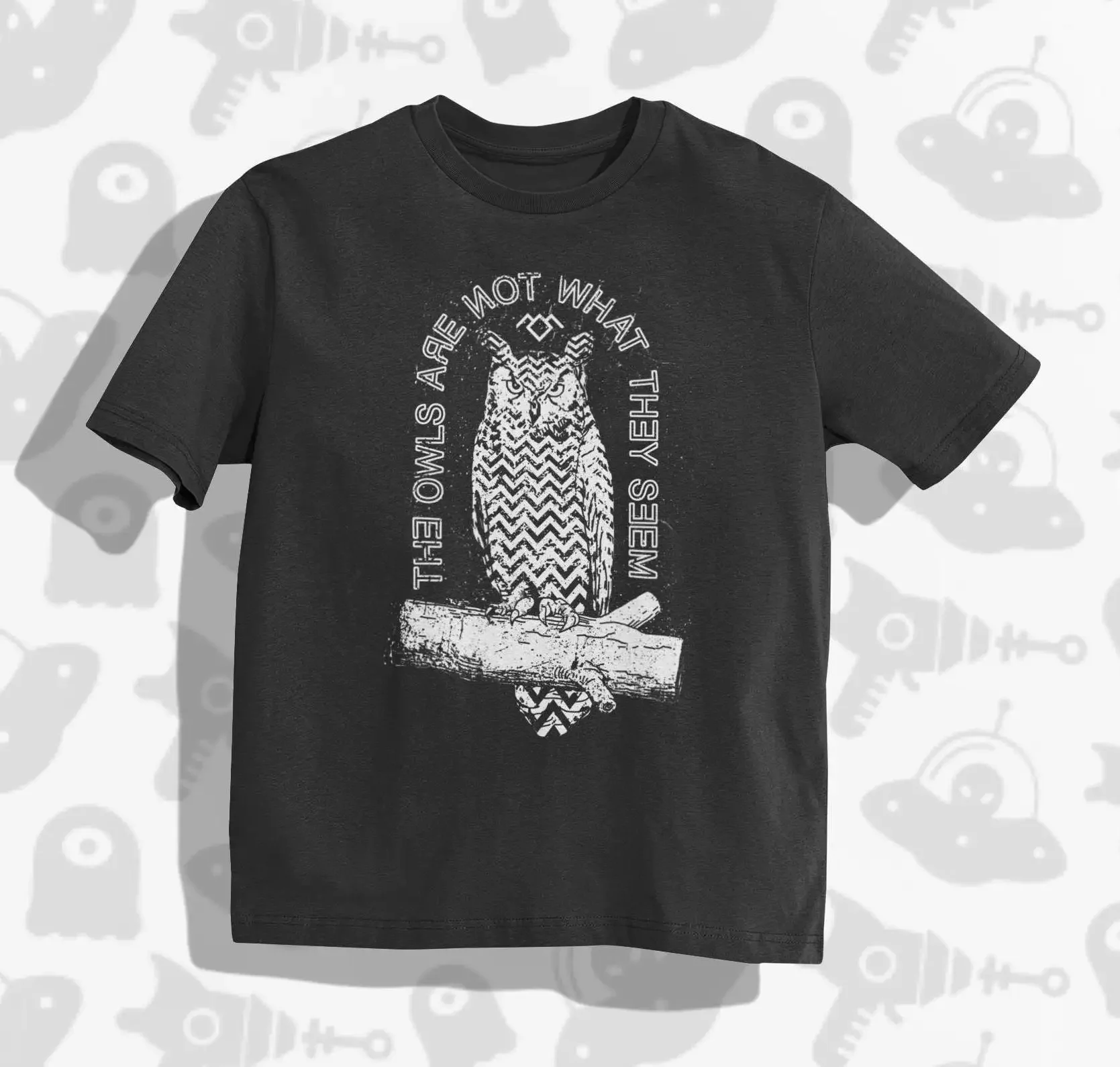 

Twin Peaks The Owls T Shirt of David Lynch for Sci Fi Fans Him or Her