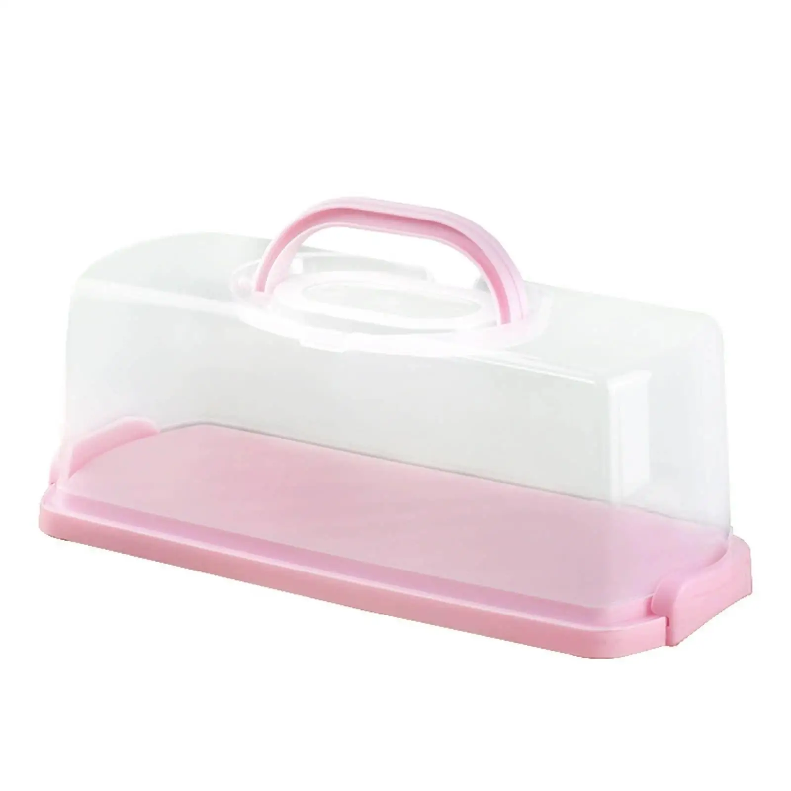Reusable Bakery Container Locking Lid Transparent Food Case Bread Box for Kitchen Picnics Small Cake Packaging