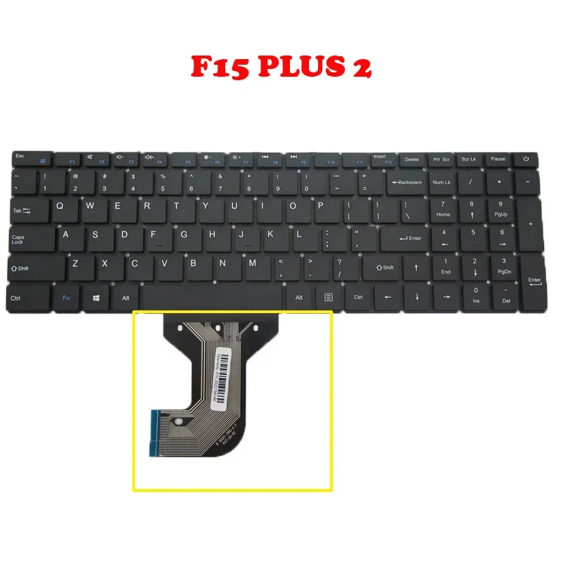 No Backlit Laptop F15 PLUS 2 Keyboard For Teclast F15 PLUS 2 TE10 ID:G1F1 ID:G1F2 English US Black New