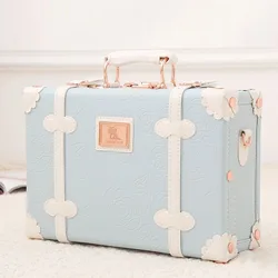 2024 The new Korean version of retro portable female makeup box storage box 13 inches student luggage mini portable gift