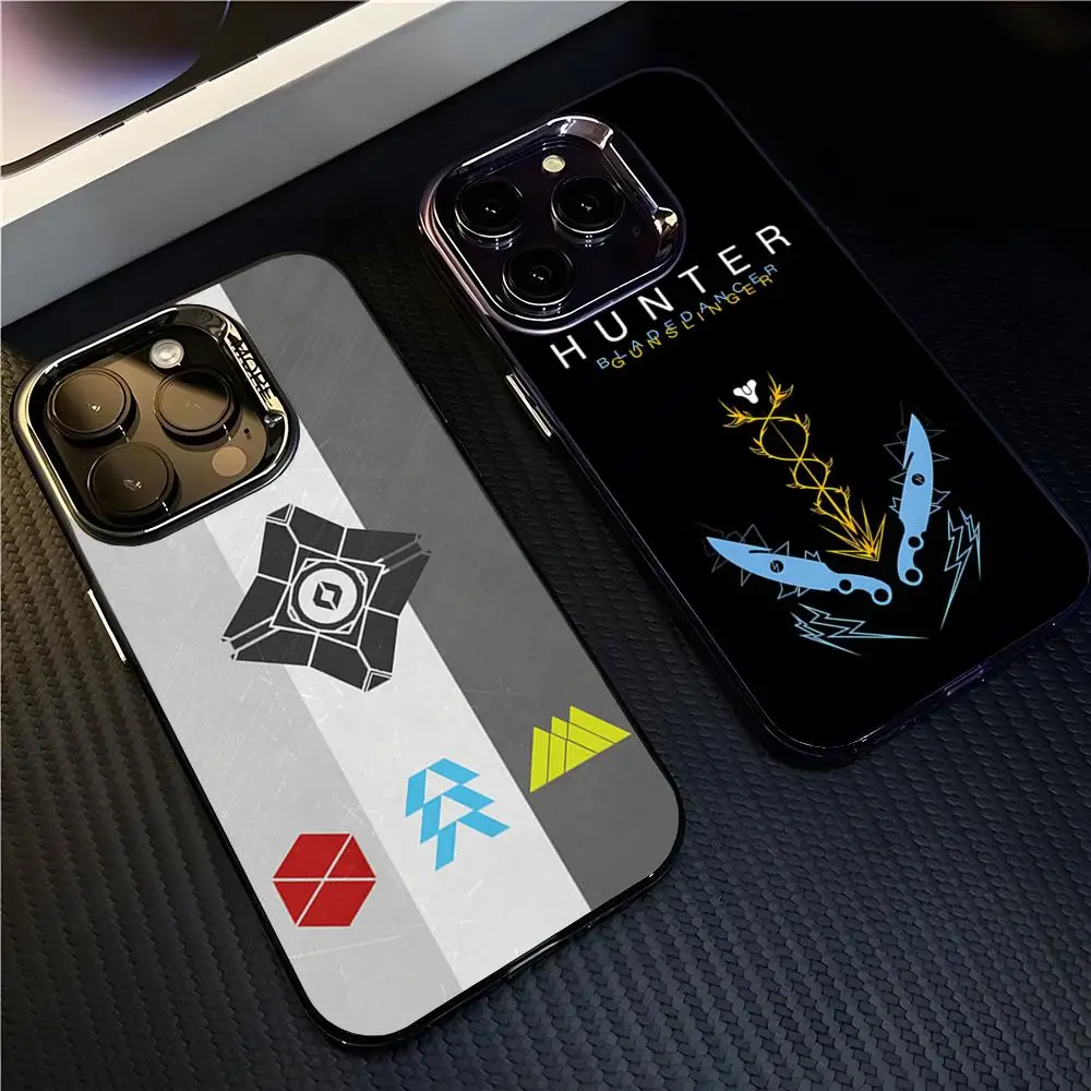 Coque de téléphone de jeu Destiny 2, étui argenté coloré pour IPhone 17 Air 16 Pro Max 15 14 Plus 12 13 X XS Max 11