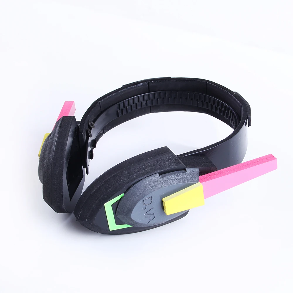 Sydanne juego Overwatch D.Va auriculares Hana Song Dva, accesorios de auriculares de madera, accesorios de Cosplay, juguete para fiesta de Halloween y Navidad