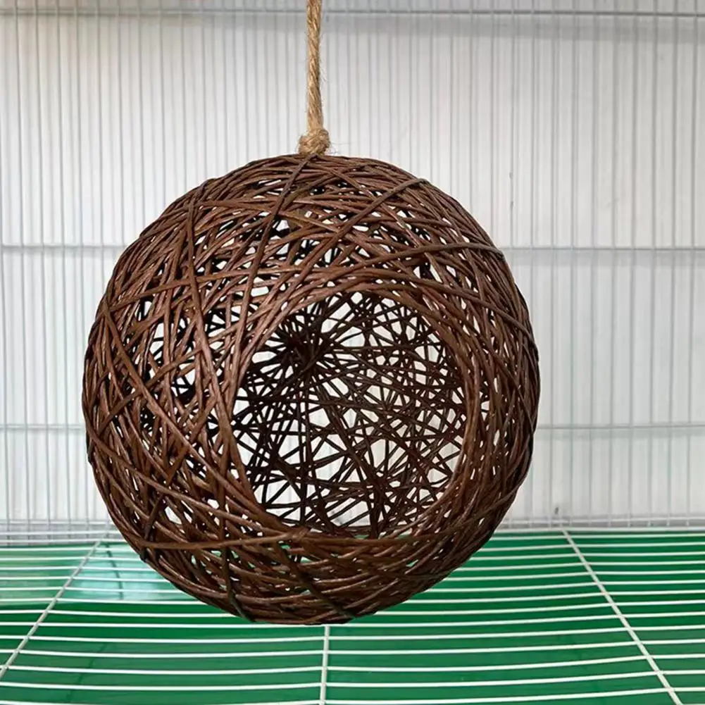 Sleep Lightweight Hamster Squirrel Parrot Bird Hanging Nest Rattan House Toys BPA Free Safe for Pet Cage Small Puppy Accessories