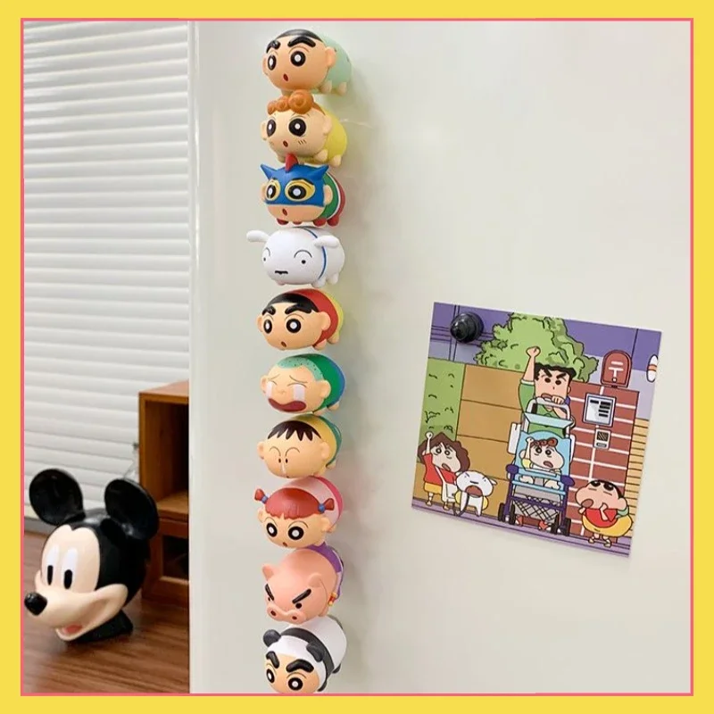 CrayonShin chan refrigerator sticker, internet famous 3D three-dimensional magnet, cute personalized decoration magnetic sticker