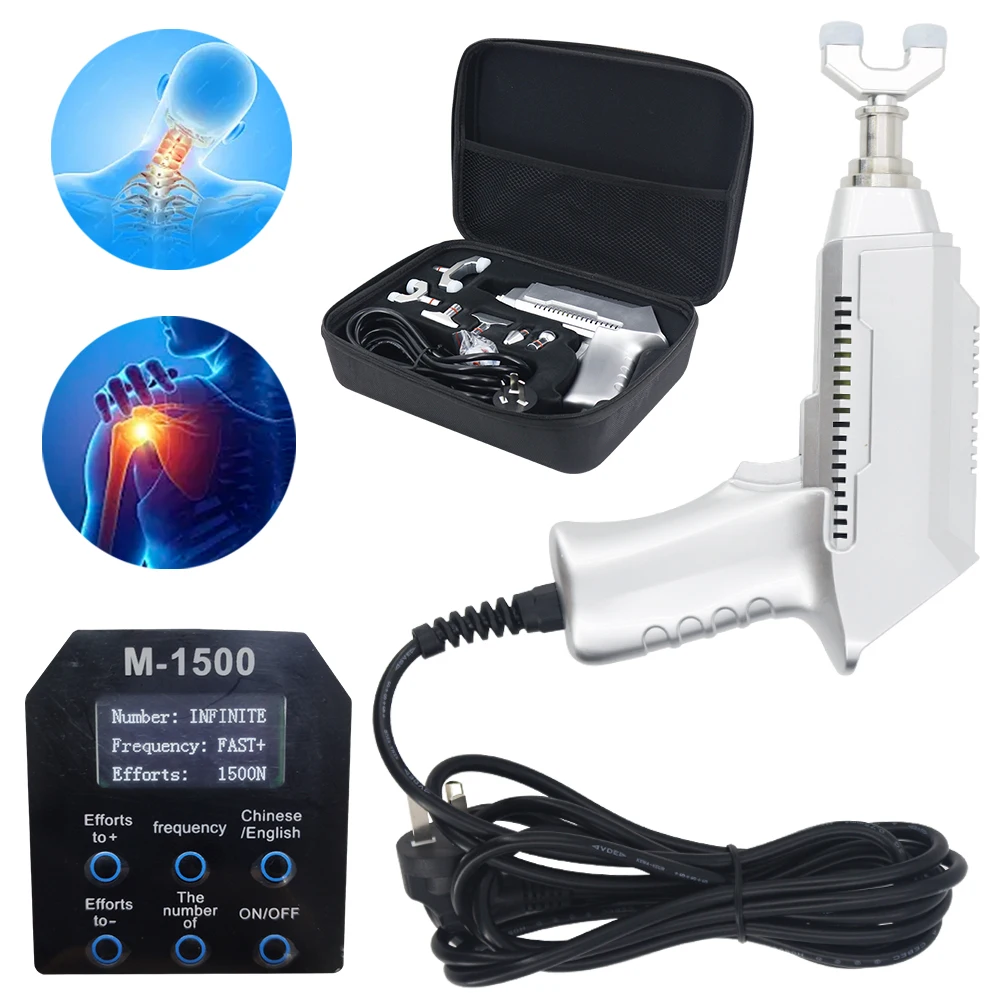1500N Electric Chiropractic Adjusting Tool Spine Correction Gun Adjustable Intensity Shoulder Pain Relief Body Relax Massager