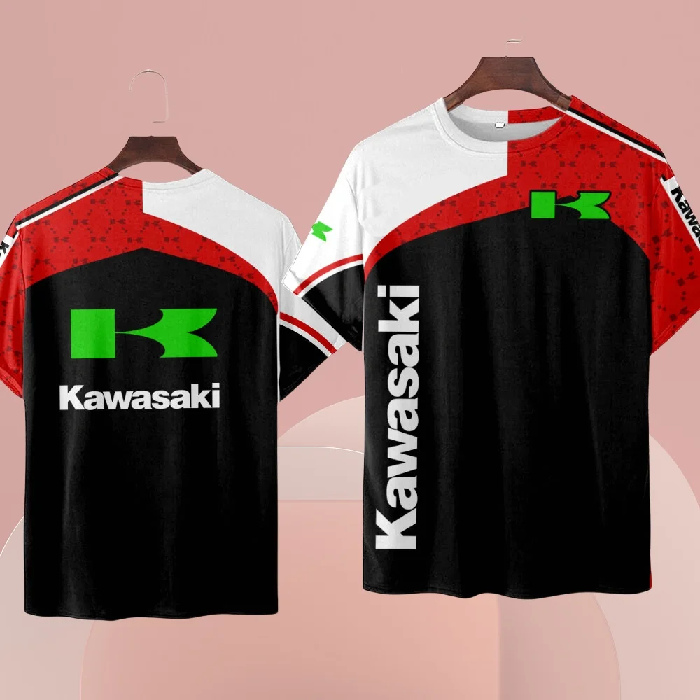 

Men New T Shirt Kawasaki Motorcycle Graphic 3D Print Outdoor Sports Quick Drying Breathable Clothes Man Comfortable Cool T-shirt