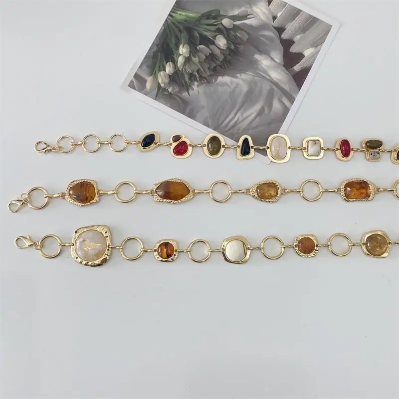 1 Stück Damen Dekorative Taillenkette Dünne Silberne Ethno-Stil Eisenkette Modischer Kleiner Gürtel für Kleider und Röcke – Detail 7