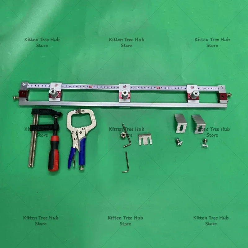 1Set Carpenter Punching Tool invisible 2 in 1 woodworking drilling ruler 60CM For panel furniture hardware connector