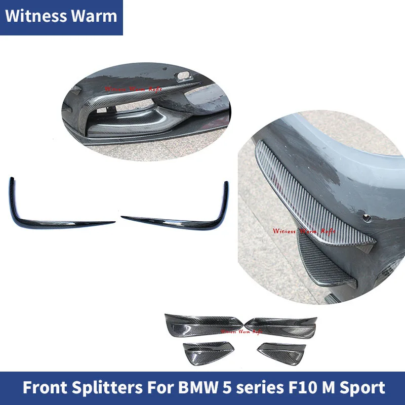 Carbon Fiber Front Air Knife Wind Knife Side Splitter for Bmw 520 523 528 F10 with m Sport Edition 2010-2016