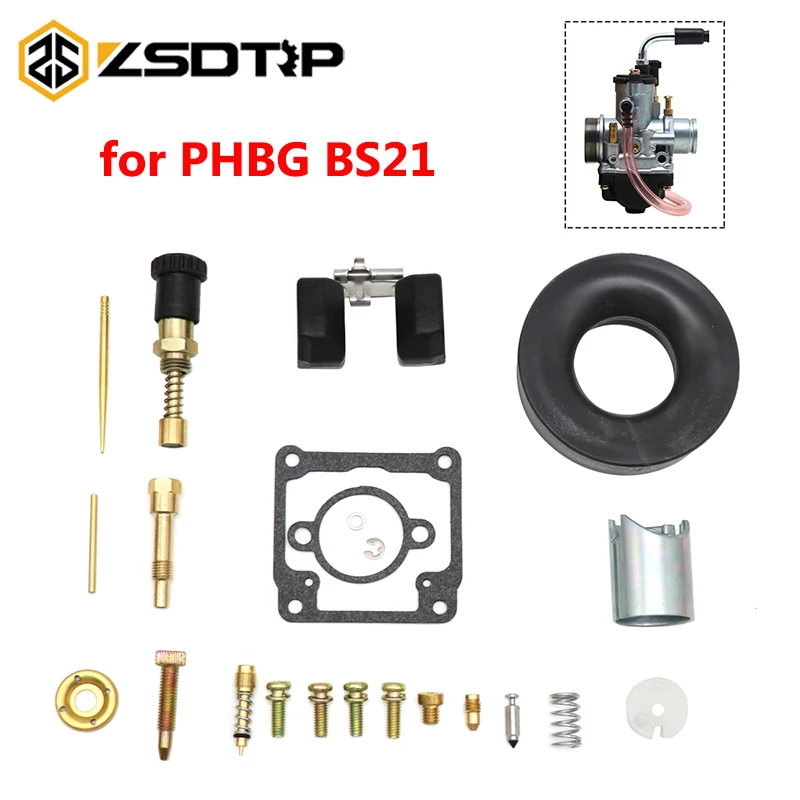 

ZSDTRP Motorcycle Carburetor Gasket Float Choke Eepair Kit for Dellorto PHBG BS 21mm