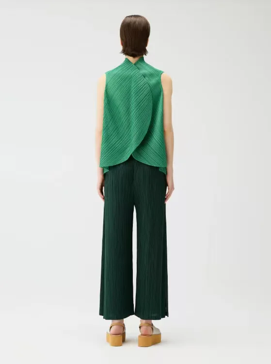 YUDX Miyake Pleated Asymmetric Vest Top Women Sleeveless Drape Blouse Loose Elegant Casual Textured Fashion 2026 Summer Top