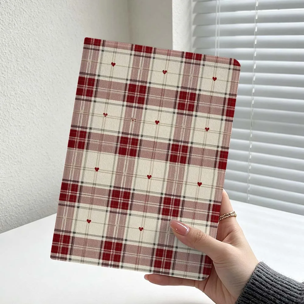 Retro Plaid Pattern For Samsung Galaxy Tab S11 S10 S9 S8 S7 S6 A11 A9 A8 Lite FE Plus Soft Inch Tablet Case Cover