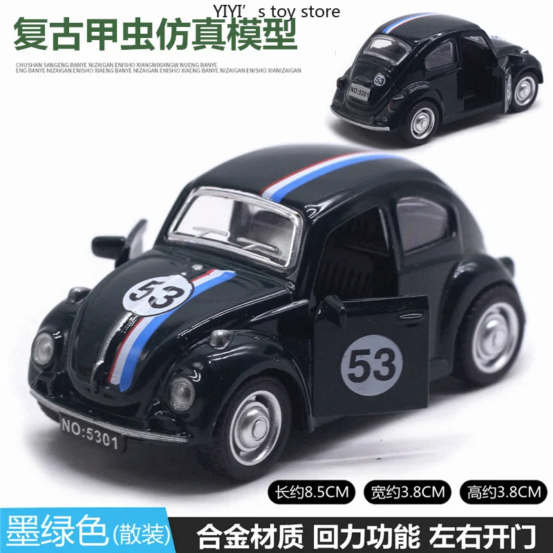 Volkswagen Beetle 1:43, modello di auto a rimbalzo in lega, articoli decorativi di fascia alta, giocattoli per bambini 25