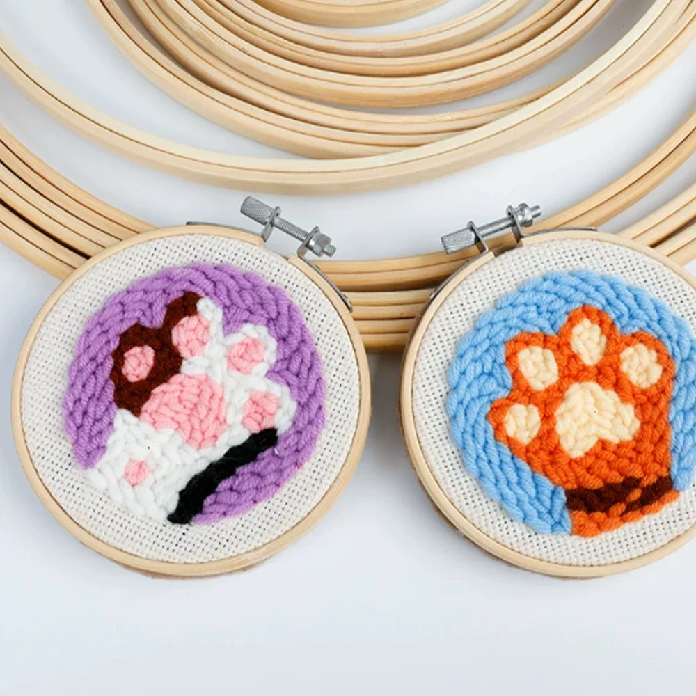 1Pcs DIY Inner Diameter 7.7-34cm Circular Embroidery Frame Bamboo Cross Stitch Frame Embroidery Tools