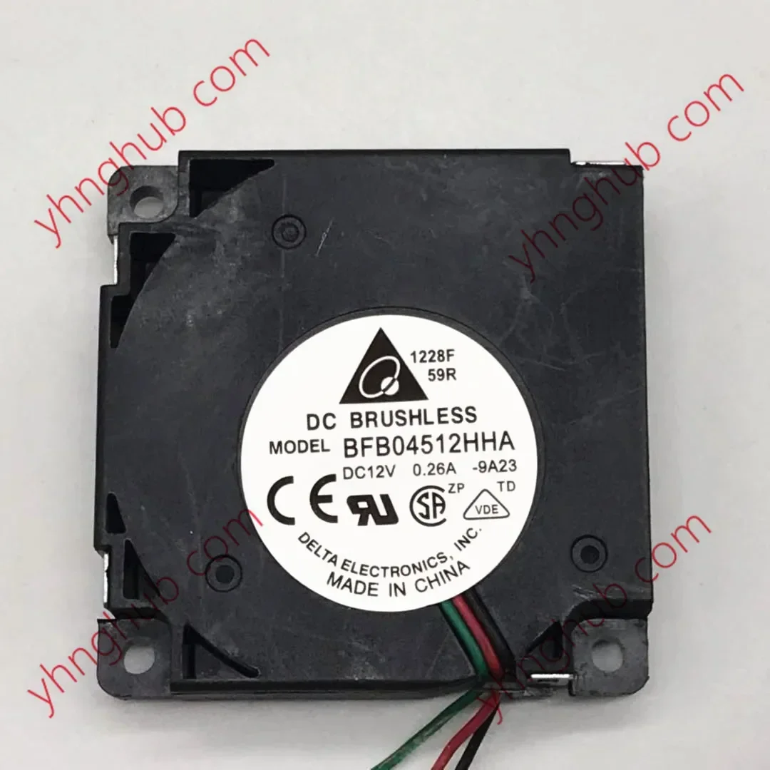 

Delta Electronics BFB04512HHA 9A23 DC 12V 0.26A 45x45x10mm 3-Wire Server Cooler Fan