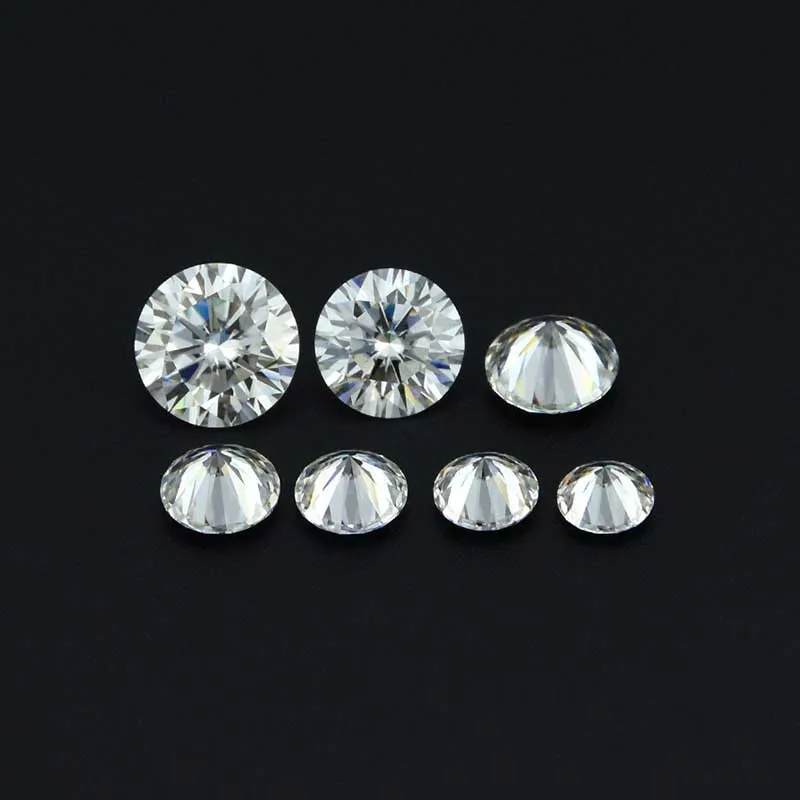 0.5-3ct 9 Heart 1 Flower Cut D Color Round Moissanite Loose Stones Round Lab Moissanite Diamond Gemstones Pass Tester for Diy