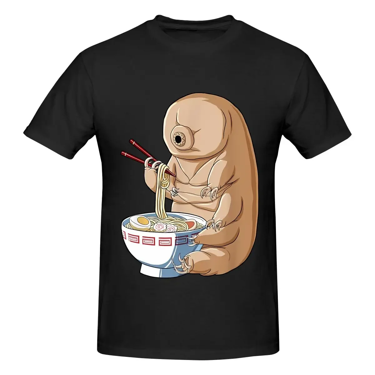 Men's T Shirt Funny Japanese Kawaii Ramen Noodles Water Bear Tardigrade Short Sleeve Shirt Size S-6XL Cotton Soft