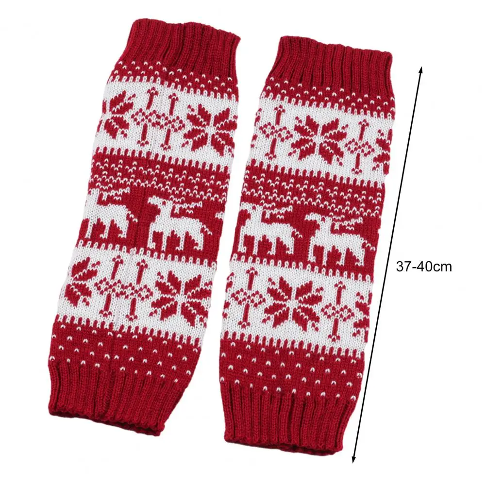 Winter Over Knee Long Knit Cover Crochet Women Leg Warmers Legging Warm Striped Christmas Thigh Legwarmers