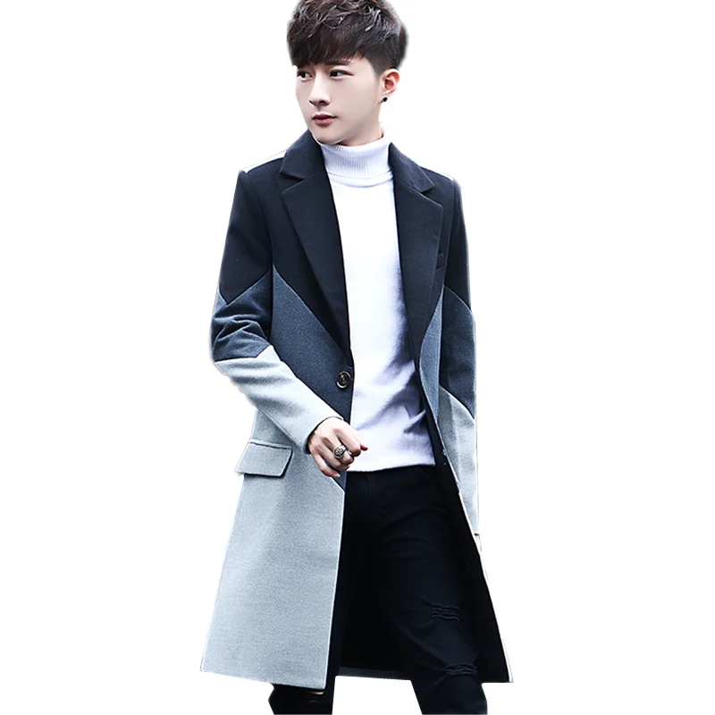 

2022 Winter Long Coat Men Business Casual Long Jacket Large Size S-5xl Men Trench Overcoat Fashion Slim Windbreaker