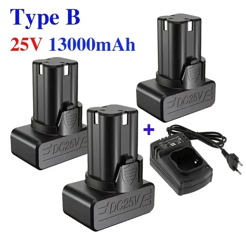 

100% Original 25V 13000mAh Hand Electric Drill Lithium Battery, General Electric Tool Accessories Electric Screwdriver Battery