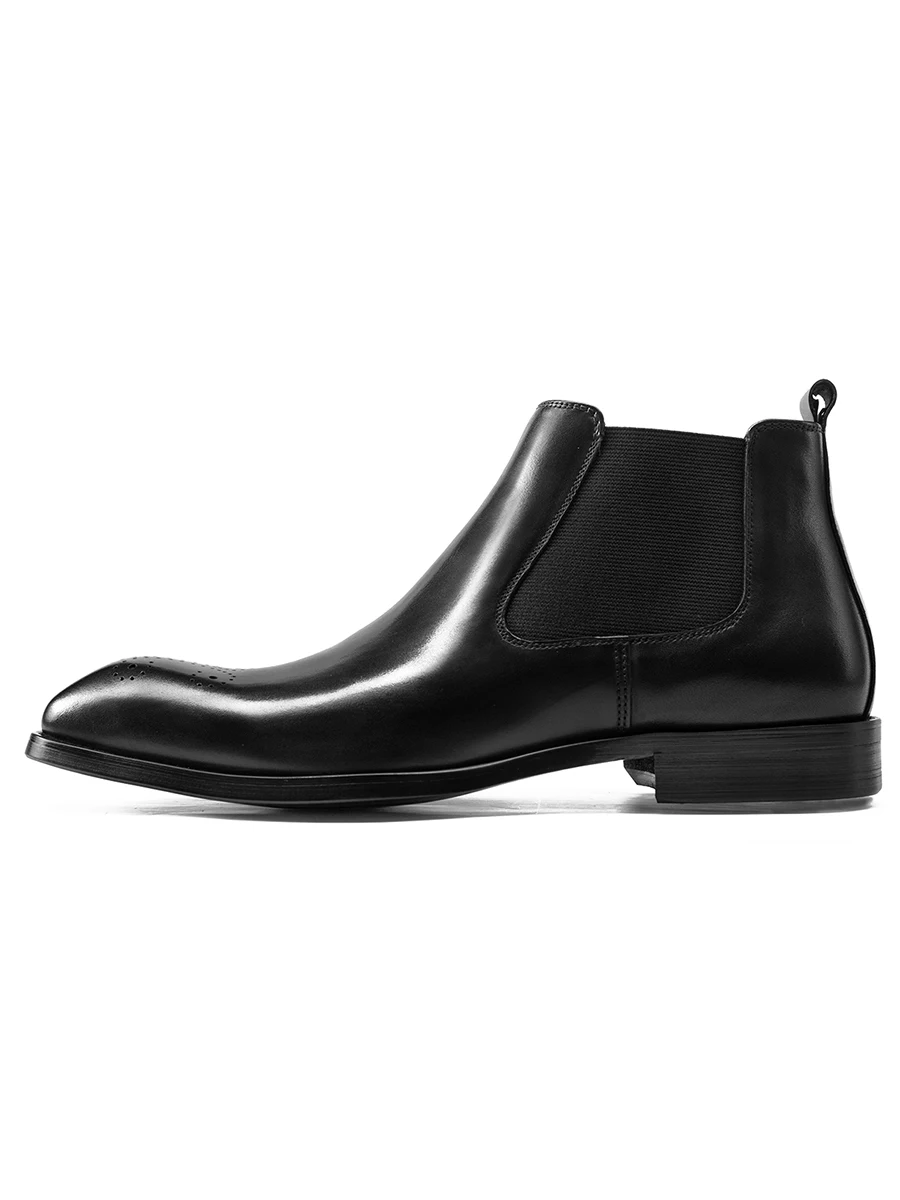 Hanmce Chelsea Boots Luxury Best quality Genuine Leather Chelsea Men Boots