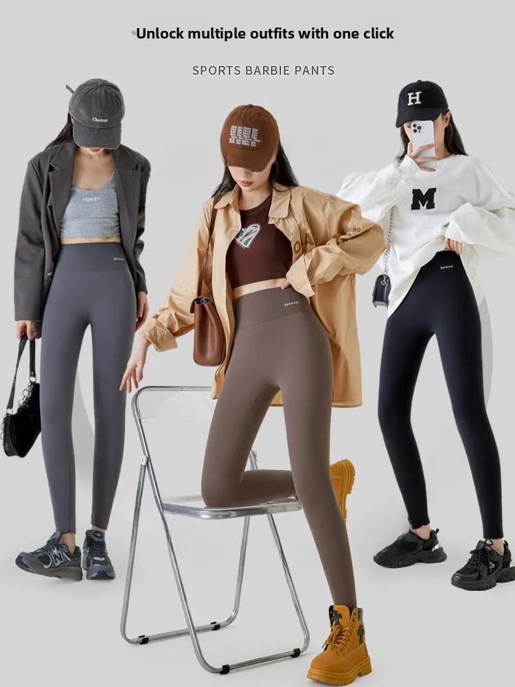 سراويل يوجا من صوف الجمل فائقة الثعبان للنساء ملابس خارجية شتوية مقاومة للبرد سراويل طويلة عالية الخصر تحمل الحرارة