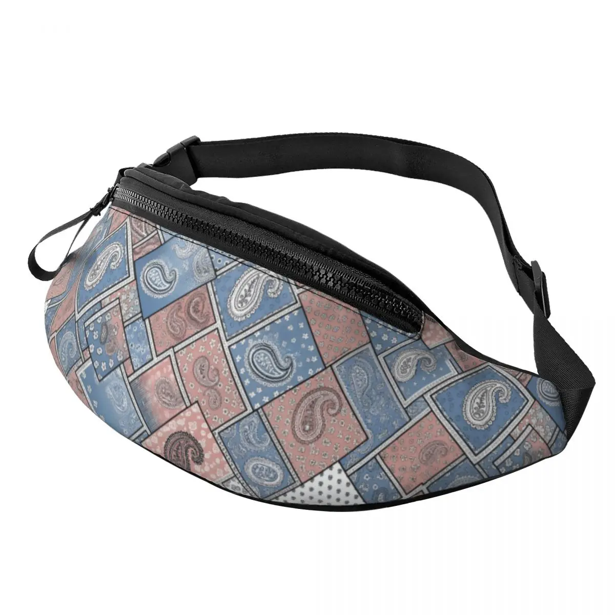 Custom Classic Paisley Pattern Fanny Bag Customized Crossbody Waist Pack Men Women Cycling Camping Phone Money Pouch
