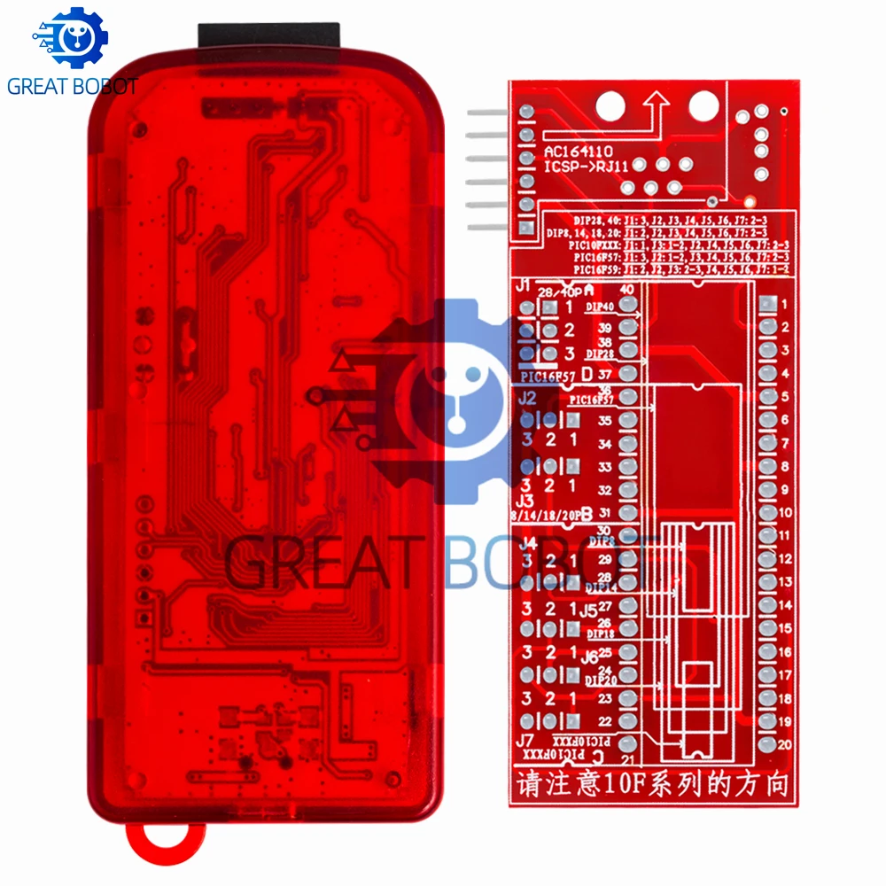 PICKIT3 PICKIT3.5 Programator PICKIT 3 do programowania offline układów mikrokontrolerów PIC + adapter programatora PIC — zdjęcie produktu 6