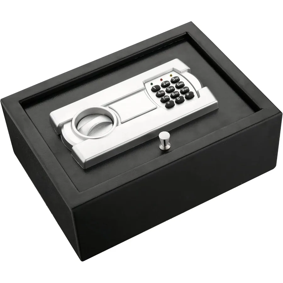 

Цифровой сейф-ящик SAFES 7730 с 2 ключами – прочный стальной сейф для ящика, шкафа или автомобиля (темно-серый), 83-DT5914