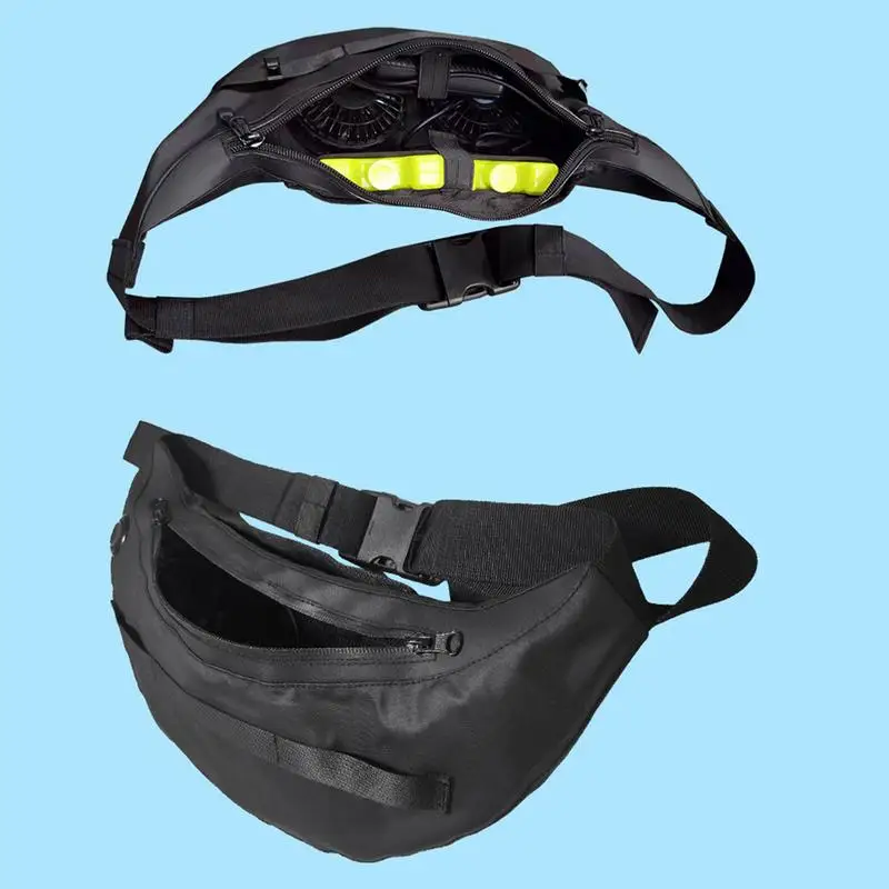 Dispositivi di raffreddamento del corpo ventilatore personale indossabile marsupio ventilatore portatile indossabile a mani libere alimentato tramite USB potente e forte