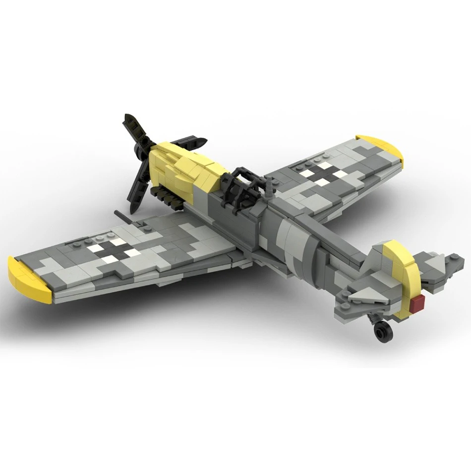MOC 軍事シリーズ DIY ビルディングブロックモデル現代メッサーシュミット Bf 109 部品セット誕生日プレゼント知育玩具 ﻿