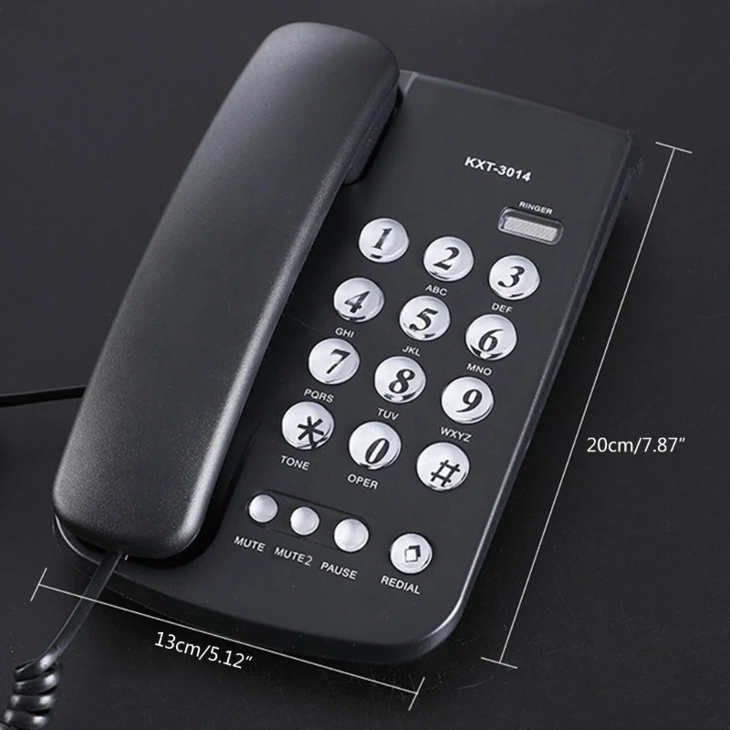 1pc Corded Landline Telephone Desk House Phone with Large Buttons Home Phone Corded Telephone for Home Office Hotel Bathroom