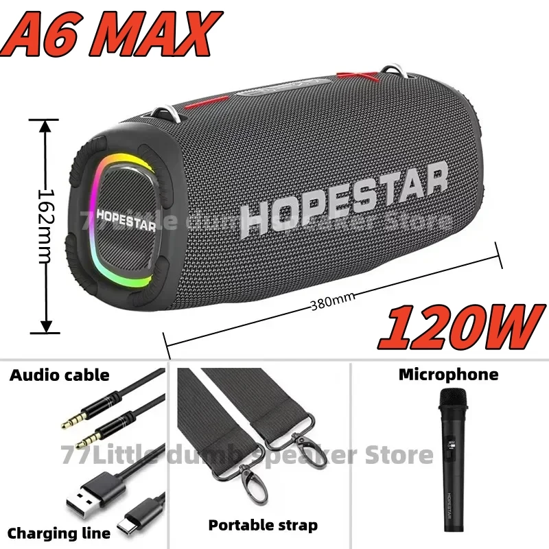 Водонепроницаемая Bluetooth-Колонка HOPESTAR A6 Max, 120 Вт