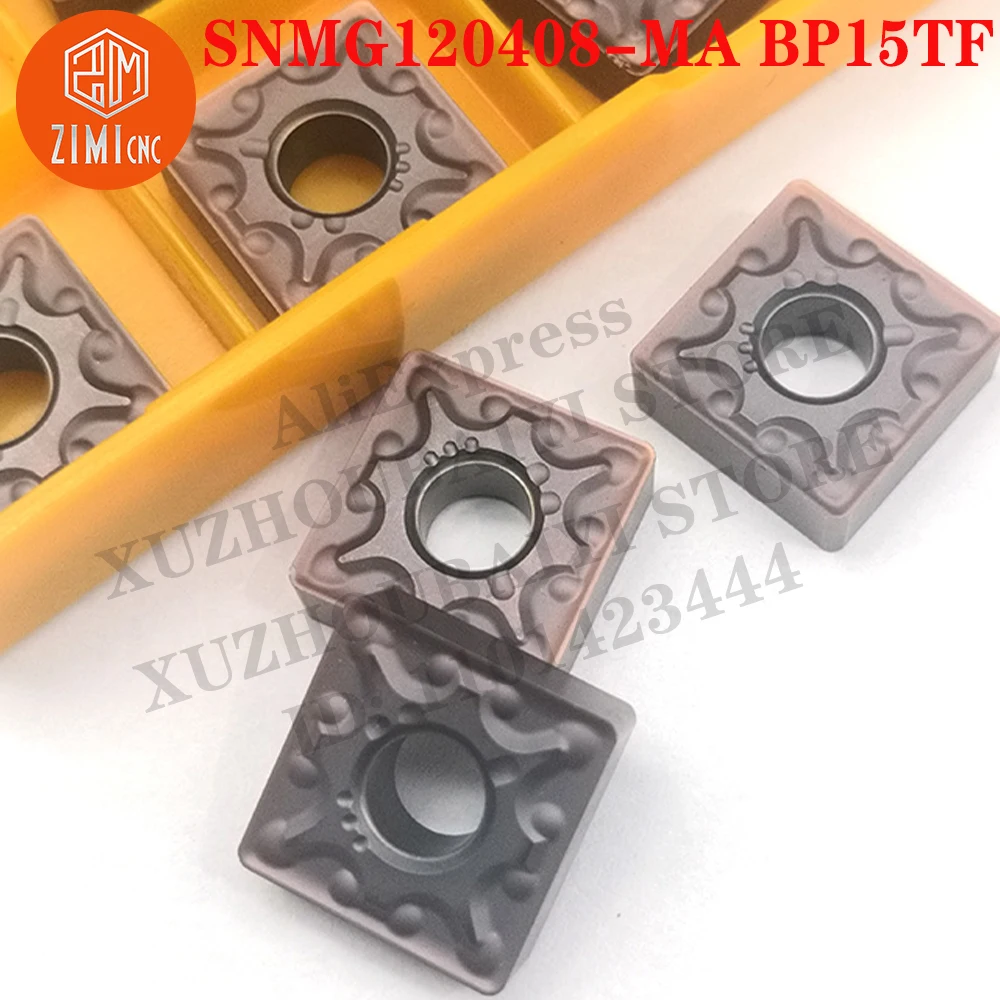 SNMG120408-MABP15TF SNMG 120408-MA Utensili CNC esterni meccanico Fresa Inserti in carburo Strumento per tagliare Inserti per tornitura