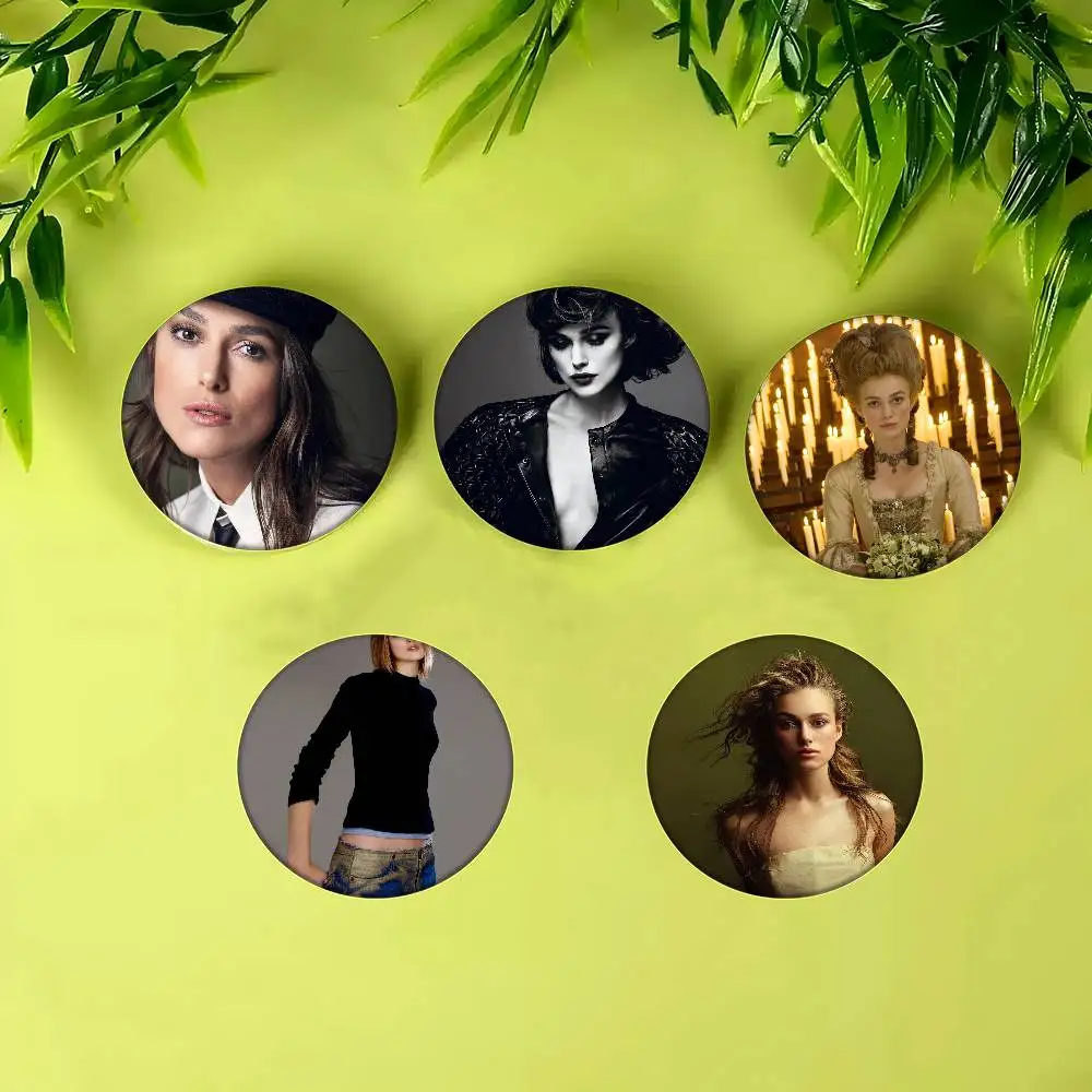 K-Keira كريستينا نايتلي صور دبابيس الإبداعية شارة مستديرة الهدايا دبابيس 32/44/58 مللي متر #2