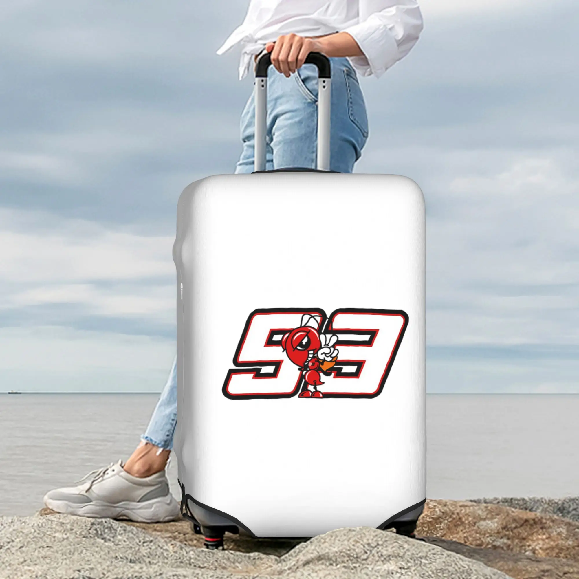 Custom 93 Marquez Suitcase Cover Dust Proof Motorcycle Racing Luggage Covers Protector for 18-32 inch